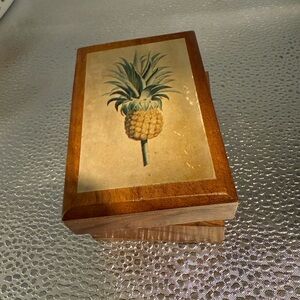 Pineapple Design Wooden Box